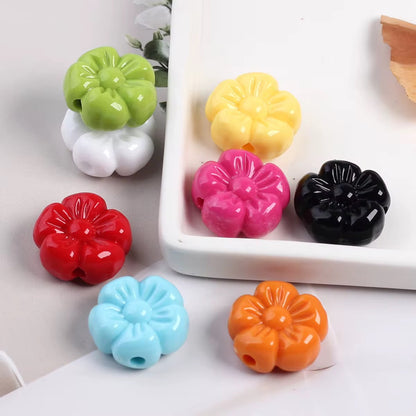 BBB 264 (g) Orange Cherry Shiny Big Bead ( 1 pc ) Solid Acrylic ( 18:19 mm )