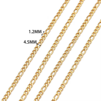 CN 380 Thick Cuban Silver PVD plated 316 Stainless steel ( 1 feet ) Anti tarnish ( 4.5 mm )