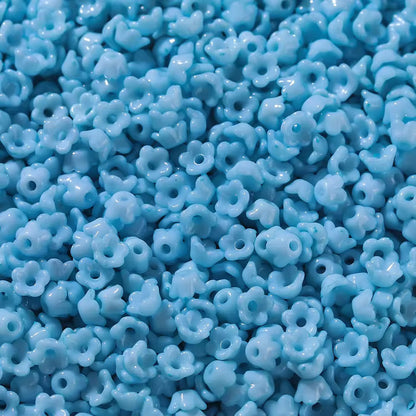 BBB 305 (a) Light Blue Tiny Bell Shiny  Bead ( 1 pack - 10 piece ) UV Plated Acrylic ( 6 mm )