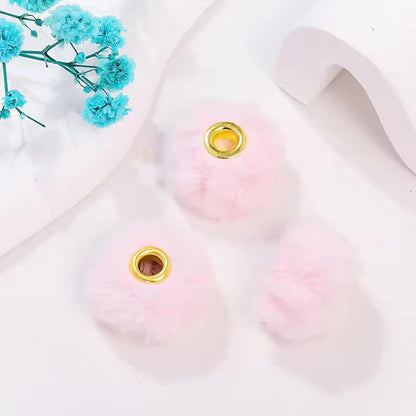 AB64  Pom Pom Bead ( 1 pc ) Fuzzy Fur ( 20 mm )