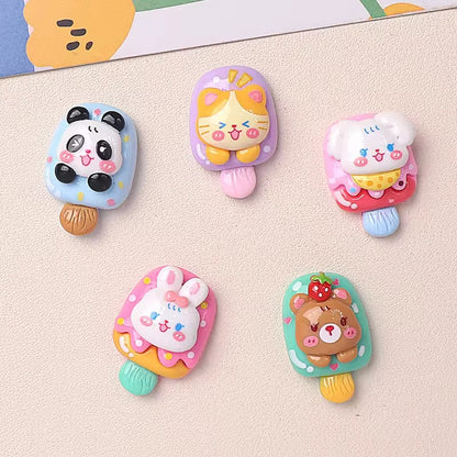 BBB 077 (a) Cute Bear popsicle resin charm ( 1 pc ) with / without Hook