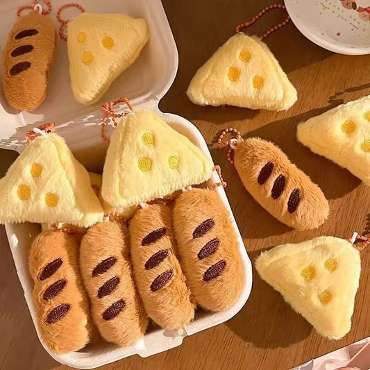 PK 88 Cheese Slice 3D Plush Toy Keychain ( 1 pc ) Imported Premium Quality