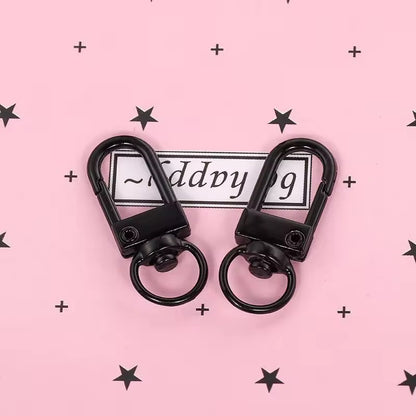 BBB 348 (f) Black D clasp - Keyring Clasp( 1 pc ) ( 10:35 mm )