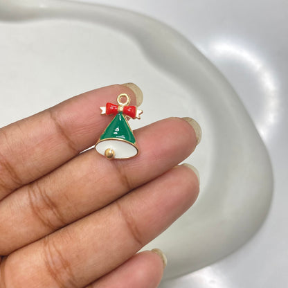 EC08N  Christmas theme enamel charm ( 1 pc )