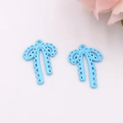 BBB 342 (g) Ink Blue Bow Spray painted Charm ( 1 pc ) High Quality Alloy ( 28:20 mm )