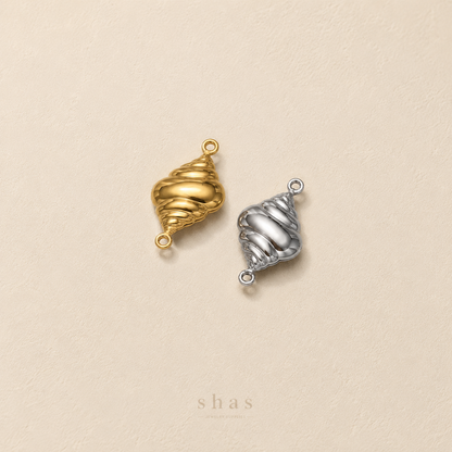 SC17A Conch Connector charm 18k Gold PVD 316 stainless steel ( 1 pc ) Anti tarnish