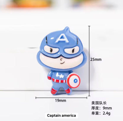 BBB 313 (e) Captain America Superhero Resin charm ( 1 pc ) with Hook