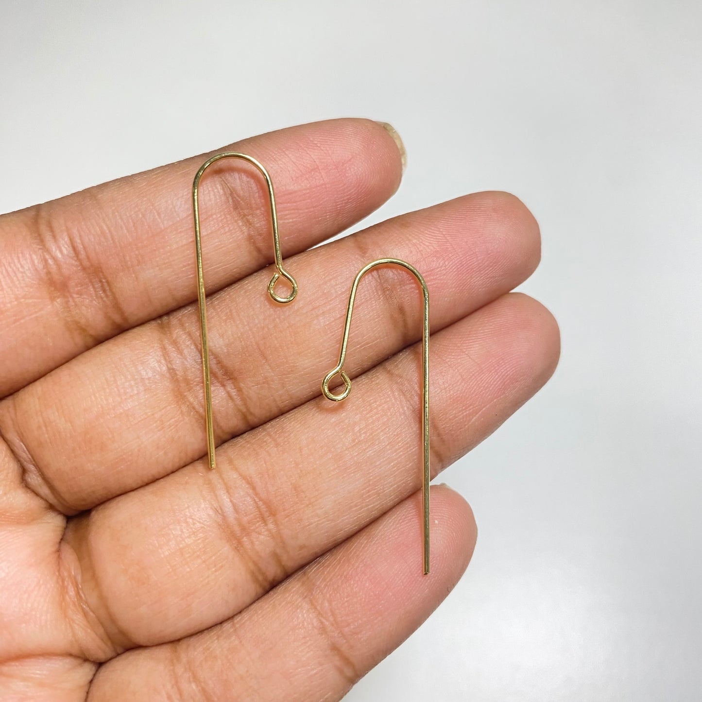 SS 3116 Long Hook 14k Gold plated ( 2 pc ) Anti tarnish