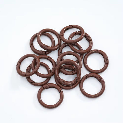 BBB 231 (d) Brown O Ring Keychain Clasp ( 1 pc ) Spring Clasp Key Ring ( 25 mm ) High Quality Alloy