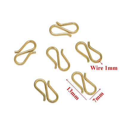 SS 3220 S Hook ( 1 pc ) 18k Gold PVD