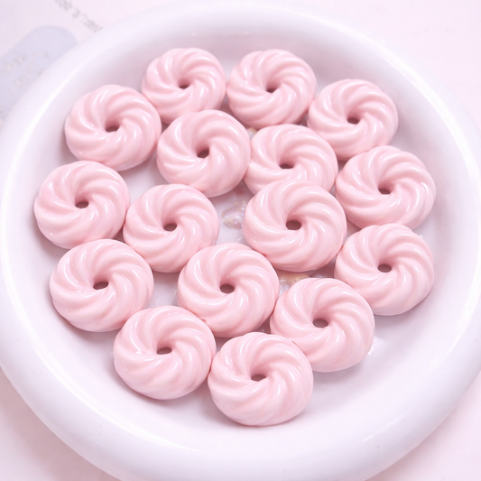 BBB 304 (d) Light Pink Holographic Shiny  Bead ( 1 pc ) UV Plated Acrylic ( 18 mm )