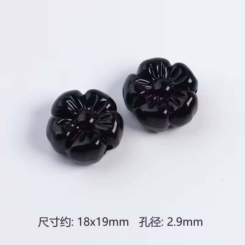 BBB 264 (i) Black Cherry Shiny Big Bead ( 1 pc ) Solid Acrylic ( 18:19 mm )