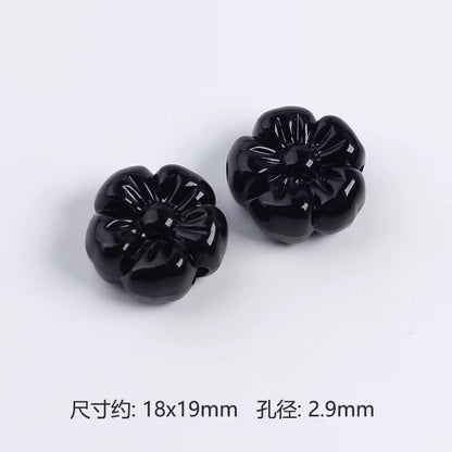 BBB 264 (i) Black Cherry Shiny Big Bead ( 1 pc ) Solid Acrylic ( 18:19 mm )