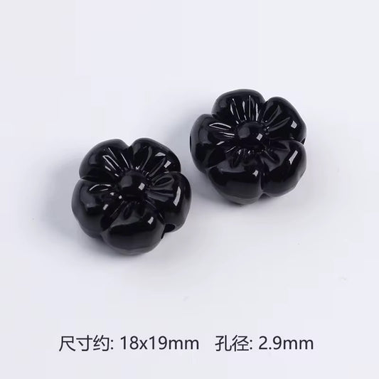 BBB 264 (i) Black Cherry Shiny Big Bead ( 1 pc ) Solid Acrylic ( 18:19 mm )