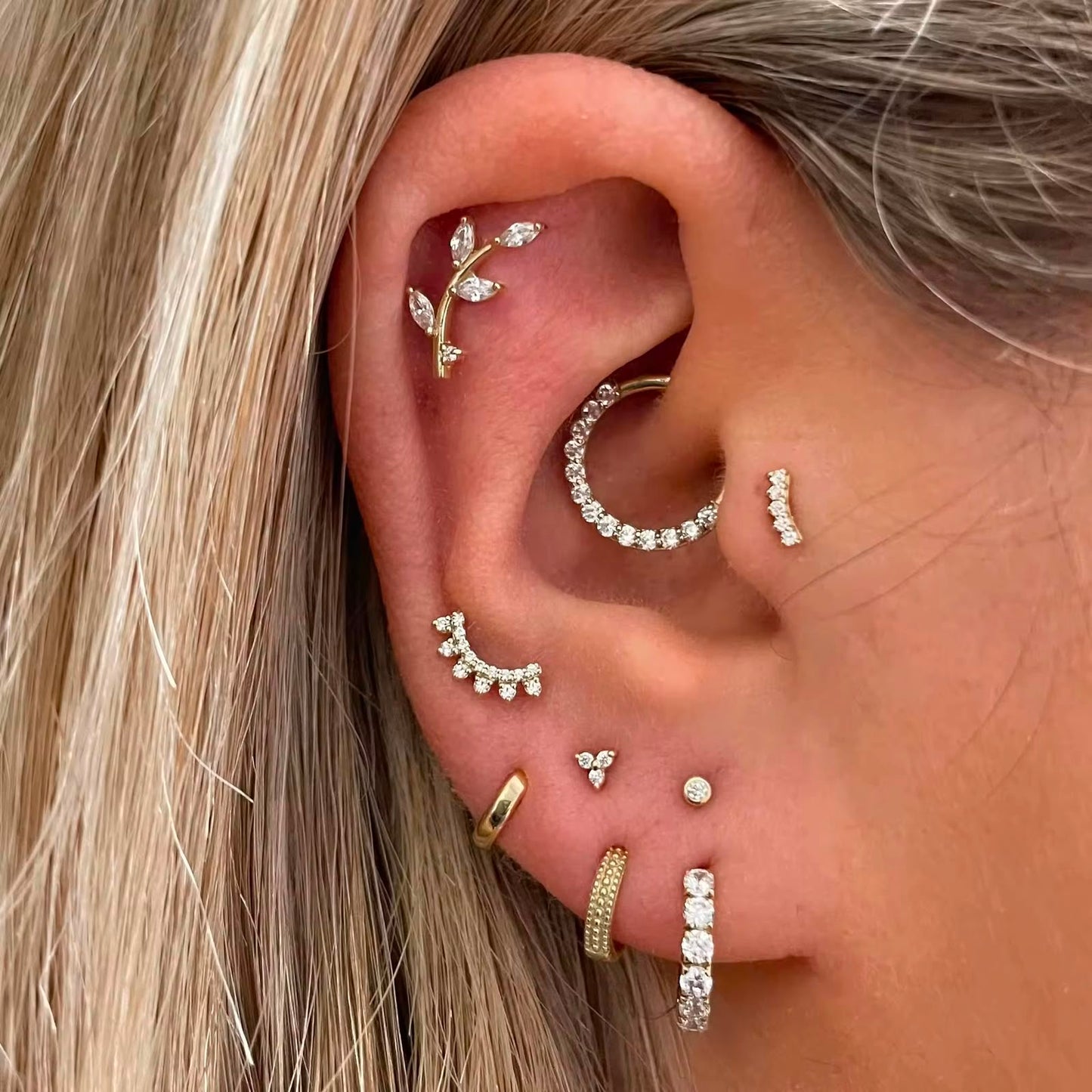 STJ04D 8 piece Set 18k gold copper plated