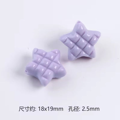 BBB 384 Star Grid Shiny Bead ( 1 pc ) UV Plated Acrylic