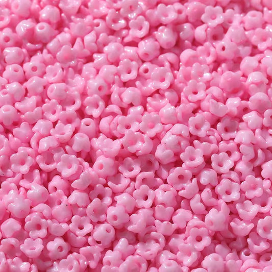 BBB 305 (f) Light Pink Tiny Bell Shiny  Bead ( 1 pack - 10 piece ) UV Plated Acrylic ( 6 mm )