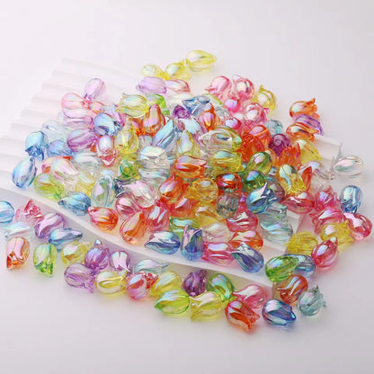 AB83 Tulip transparent luminous Acrylic bead ( 1 pc )