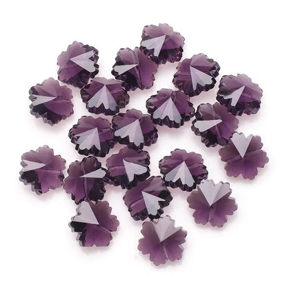 GB27 Snowflake Flower Faceted Crystal glass beads ( 1 pc )