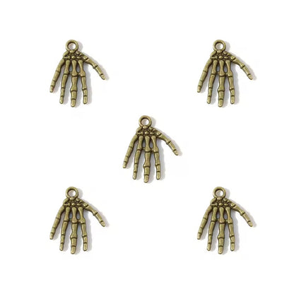BBB 393 (a) Skull Hands metal Charm ( 1 pc ) High Quality Shine