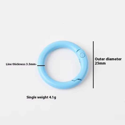 BBB 231 (L) Sea Blue O Ring Keychain Clasp ( 1 pc ) Spring Clasp Key Ring ( 25 mm ) High Quality Alloy