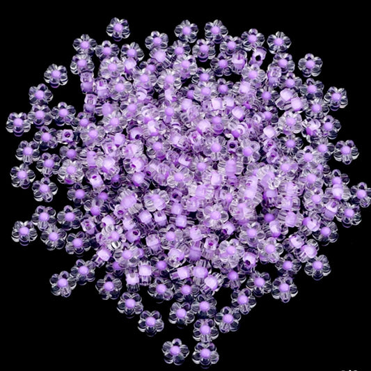 A751 Plum blossom flower bead - purple