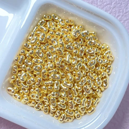 AB63 Peanut Shiny Bead ( 1 pc ) UV Plated Acrylic ( 4*6 mm )