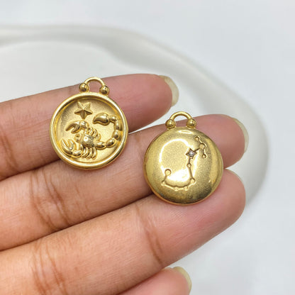 SC02N Scorpio zodiac sign 316 Stainless steel charm( 1 pc ) Anti tarnish