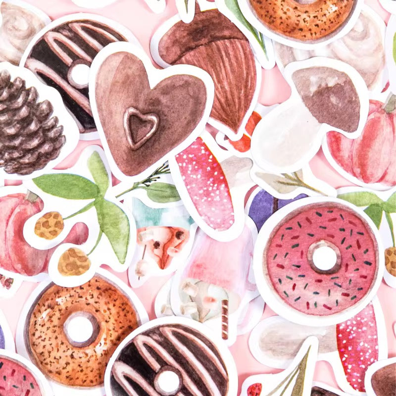 Sweety Desert Series Waterproof UV Resistant sticker ( 1 pack - 46 piece )