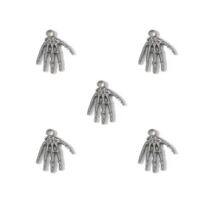 BBB 393 (a) Skull Hands metal Charm ( 1 pc ) High Quality Shine