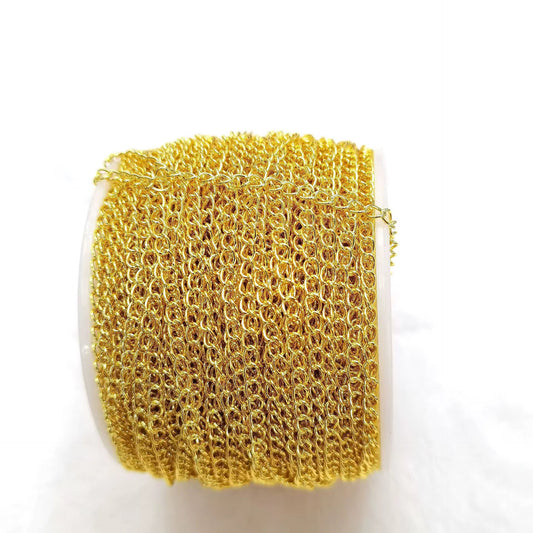 CN 317 18k Link Extension Chain 18k Gold plated ( 1 feet ) Anti tarnish ( 4mm )