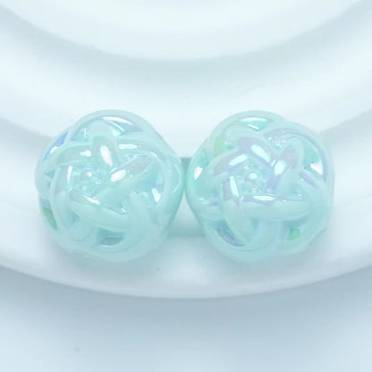 BBB 382 Yarn Ball Round Bead ( 1 pc ) UV plated Acrylic ( 16mm )