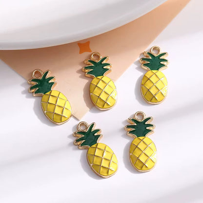 SS 1071 Yellow Pineapple Fruit enamel charm ( 1 pc ) High quality shine