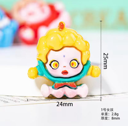 BBB 314 (a) Skull Panda Resin charm ( 1 pc ) with Hook