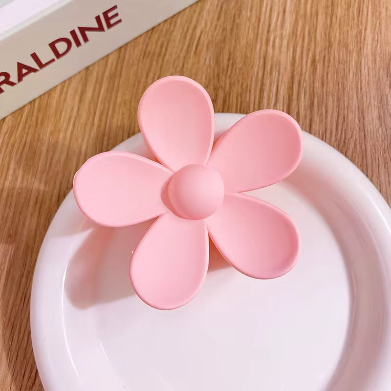 HA 16 (a) Pink Daisy Hawaii Floral Hair Claw Clip ( 1 pc )