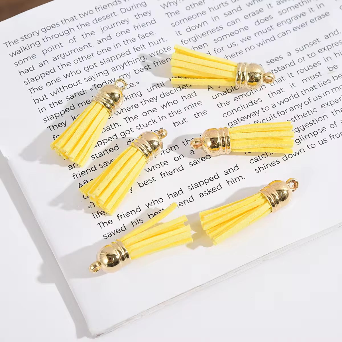 BBB 429 Plush Tassel with gold plated cap For Keychains ( 1 pc ) Premium leather quality