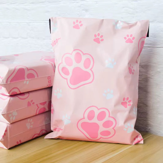 Paw-fect 😍 Poly Mailer Bag -  Waterproof & Double Sided - Designer Premium Packaging ( 10:13 inch )
