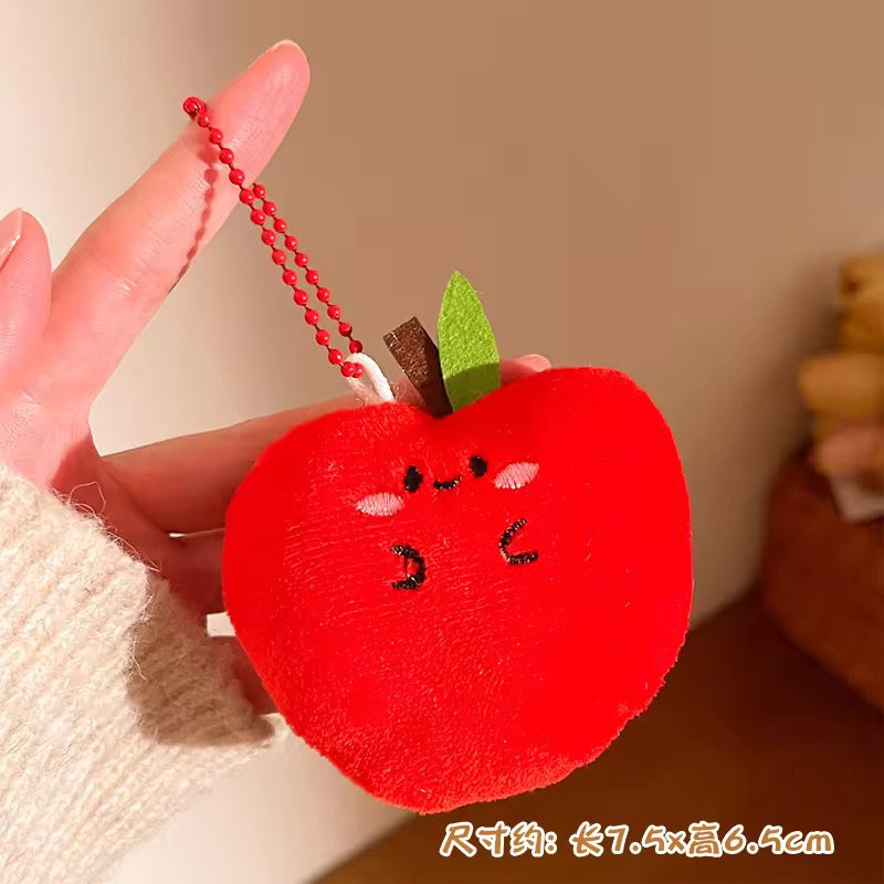 PK 83 Red Apple 3D Plush Toy Keychain ( 1 pc ) Imported Premium Quality