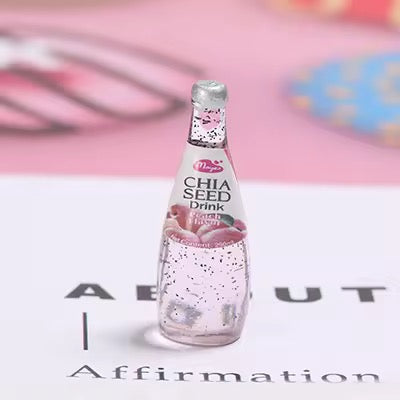RM09Q Chia seed drink Kawai themed resin charm ( 1 pc ) with / without Hook