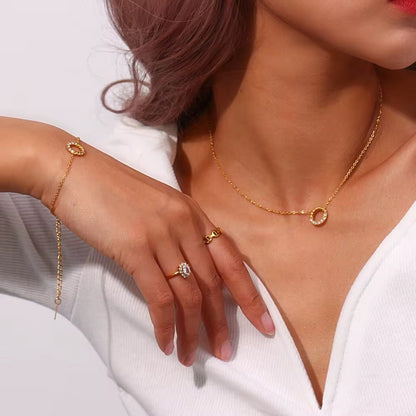 SJ 966 Zircon Dainty Modern Bracelet  - Premium jewellery- 18k Gold PVD plated stainless steel - Anti tarnish