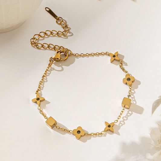 AKJ02G Anklet  - 18k Gold PVD plated