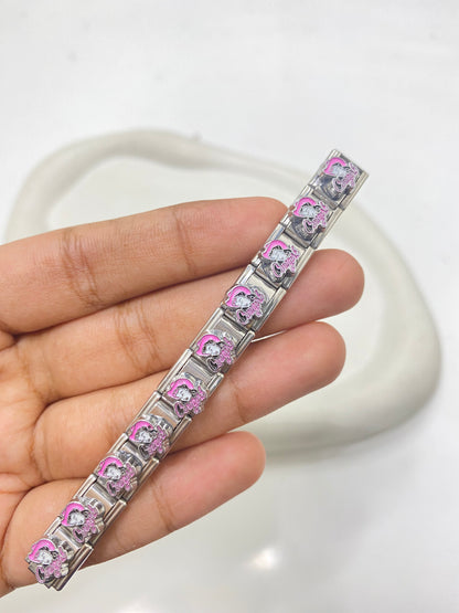 IC 20 Cowgirl italian charm bracelet - stainless steel ( 1 pc ) Anti tarnish