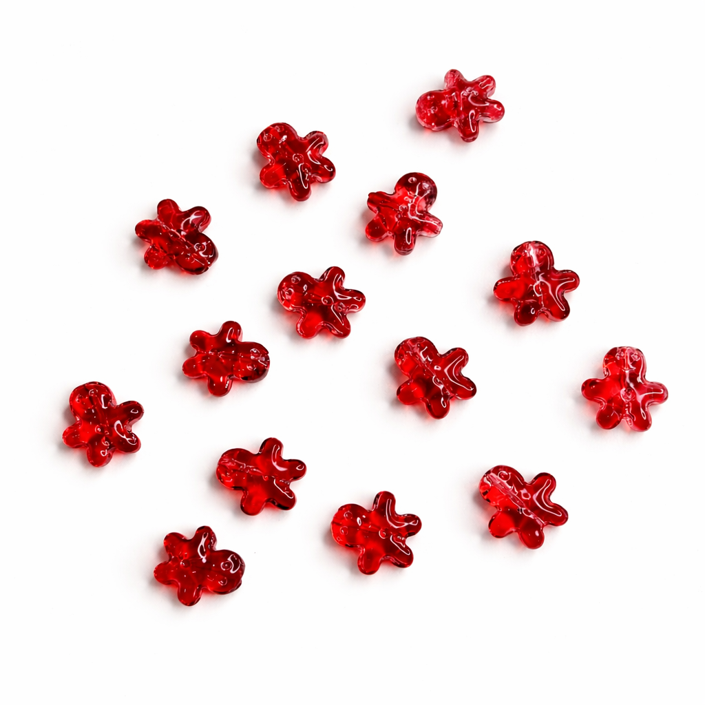 BBB 297 (e) Red Gummy Bear glass bead ( 1 pc ) Lampwork Bead ( 15 mm )