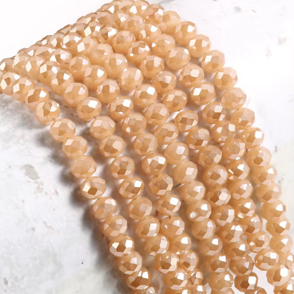 BBB 432 Faceted Rondelle Crystal glass beads ( 1 pc ) premium cut