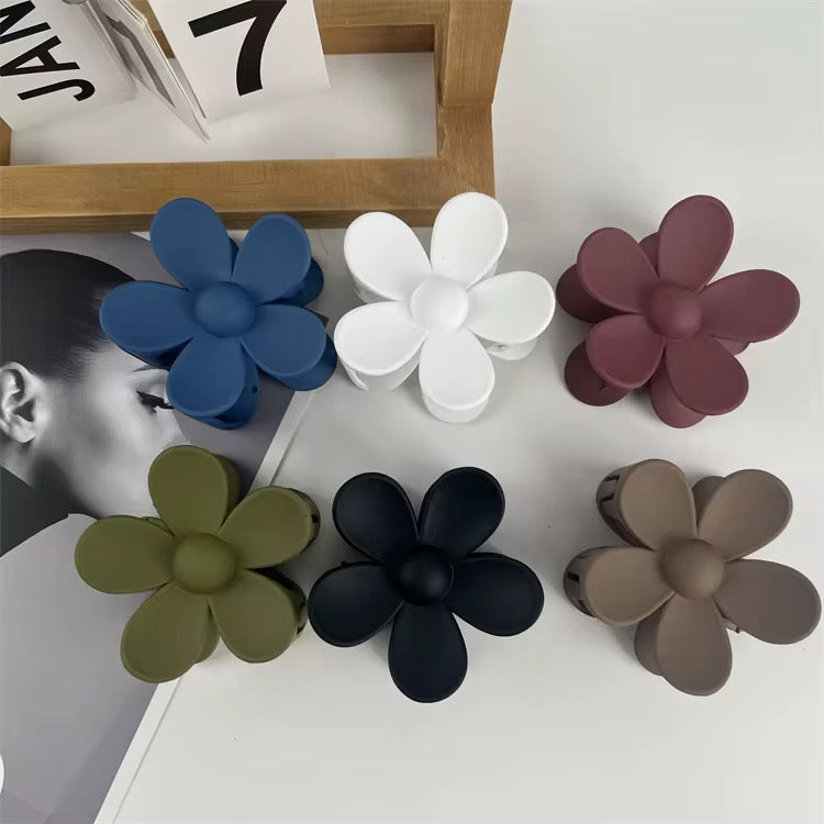 HA 16 (d) Deep Olive Daisy Hawaii Floral Hair Claw Clip ( 1 pc )