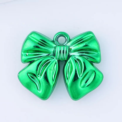 BBB 399 Bow Metallic Luminous Bead ( 1 pc ) UV Plated Acrylic ( 24*29mm )