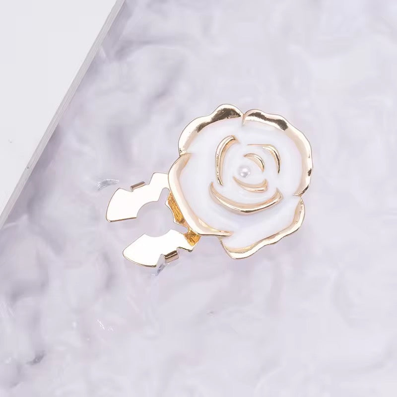 BBB 320 (i) White Rose Gold Cufflink Button Cabochon ( 1 pc ) Anti tarnish ( 22 mm )