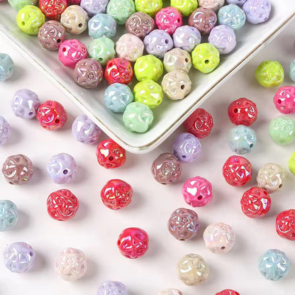 BBB 382 Yarn Ball Round Bead ( 1 pc ) UV plated Acrylic ( 16mm )