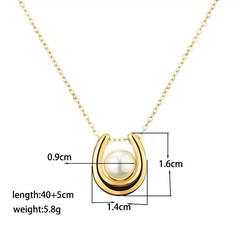NSJ50D necklace - 18k Gold PVD plated stainless steel - Anti tarnish