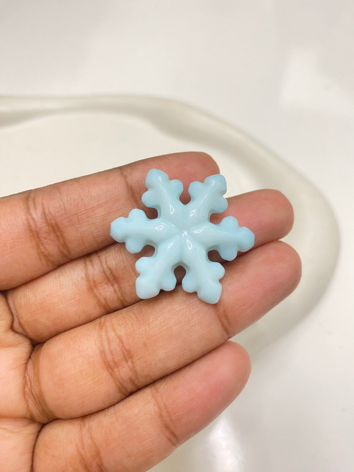 AB71 Snowflake Acrylic bead ( 1 pc )